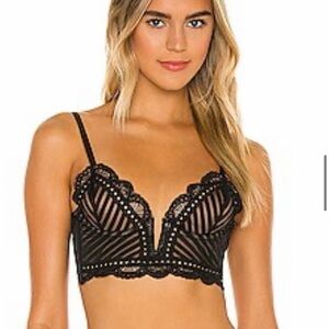 Thistle and Spire Black Lace Bra